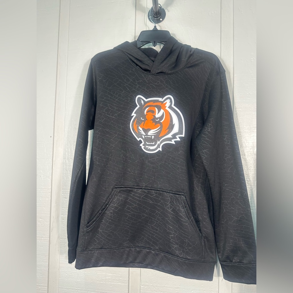 NFL Detroit Tigers Youth Black Hooded Size XL EUC